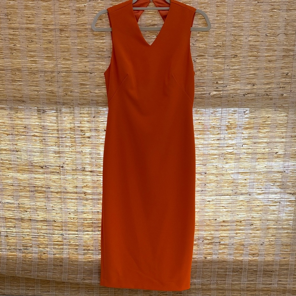 Polo Ralph Lauren Elegant Orange Sleeveless Dress